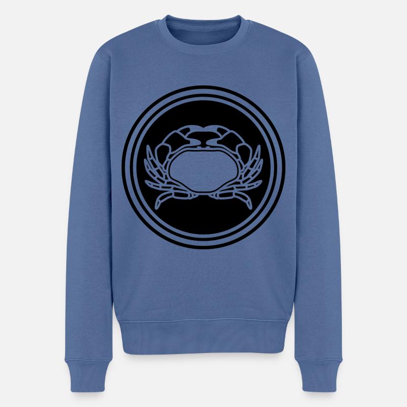Krebs tier - Männer Premium Bio Pullover - Taubenblau