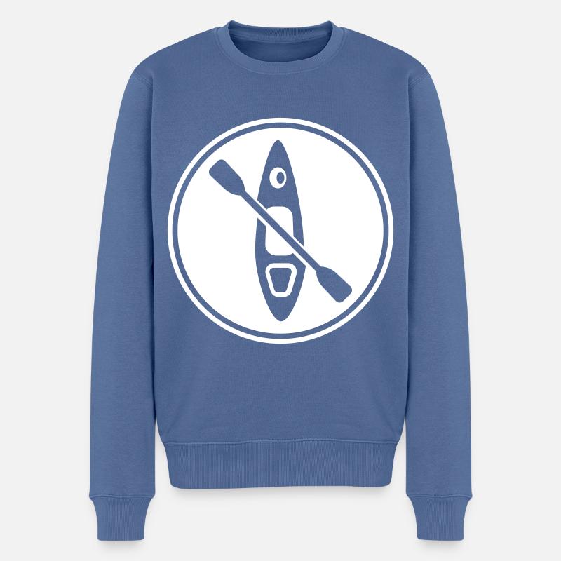 Kanu icon - Männer Premium Bio Pullover - Taubenblau