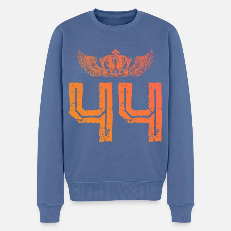 44 Couronne de numéros - Pull Premium bio Homme - bleu pigeon