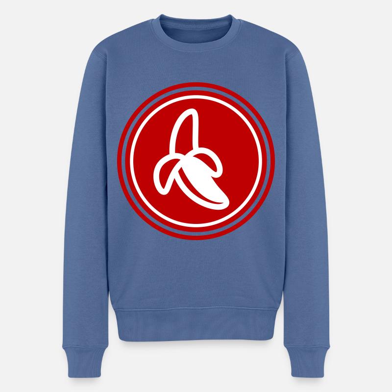 Banane symbol - Männer Premium Bio Pullover - Taubenblau