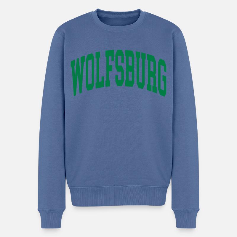 Wolfsburg - Pull Premium bio Homme - bleu pigeon