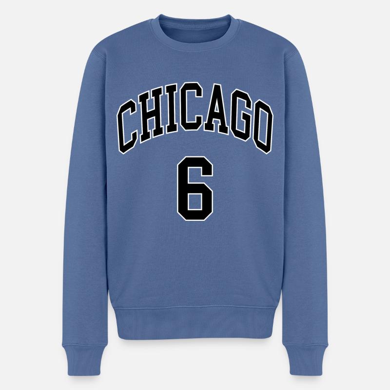Chicago 6 - Pull Premium bio Homme - bleu pigeon