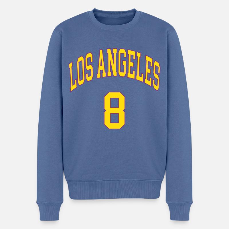 Los Angeles 8 - Männer Premium Bio Pullover - Taubenblau