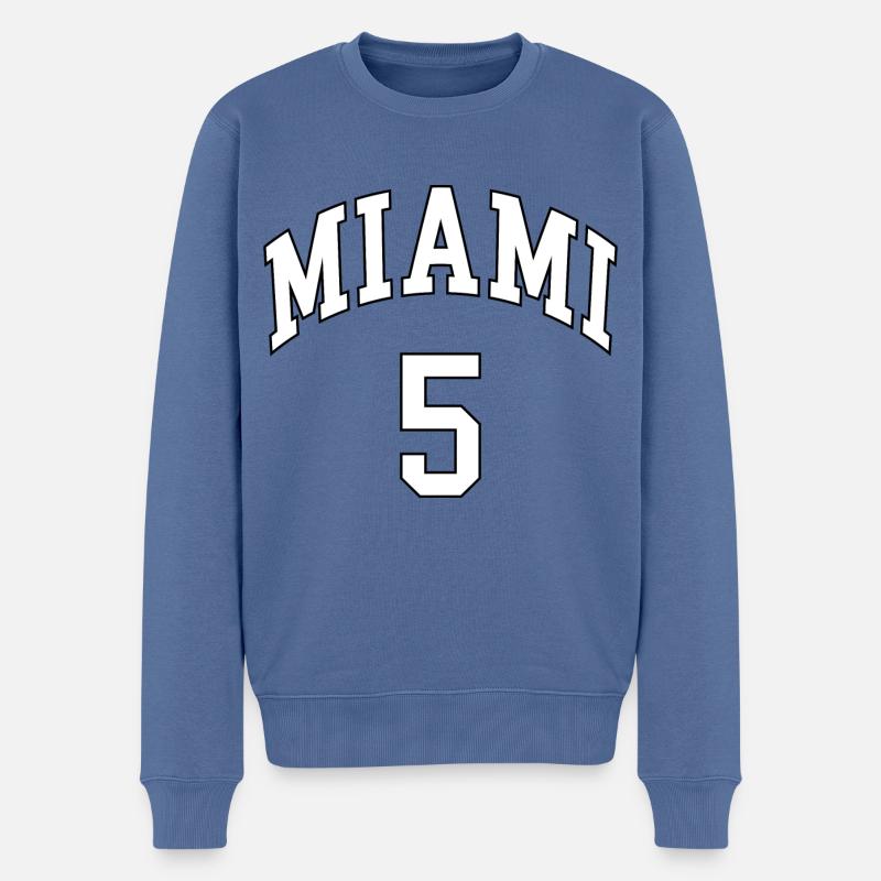 Miami 5 - Pull Premium bio Homme - bleu pigeon