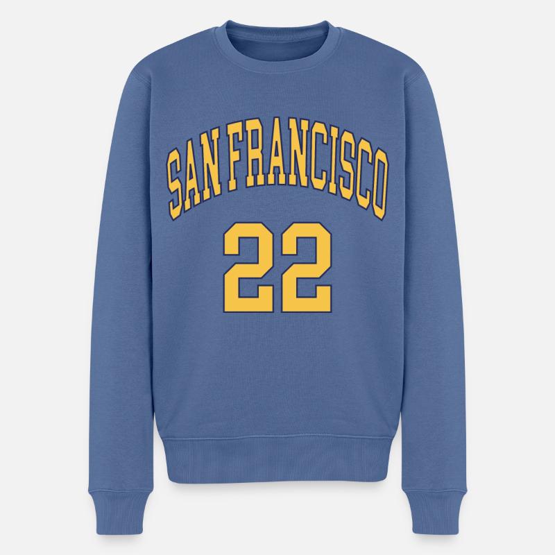 San Francisco 22 - Pull Premium bio Homme - bleu pigeon