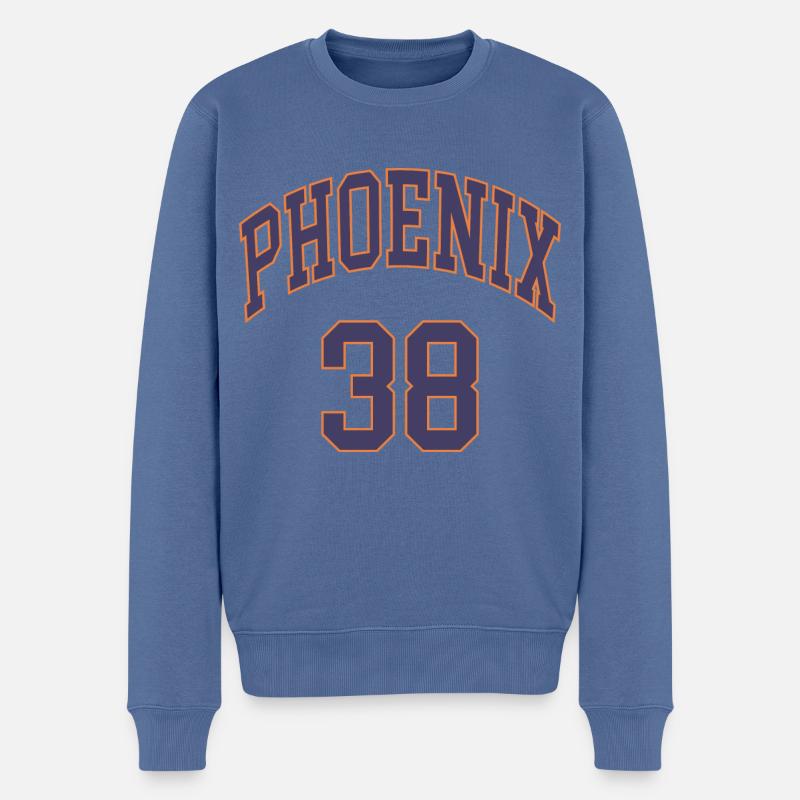 Phoenix 38 - Männer Premium Bio Pullover - Taubenblau
