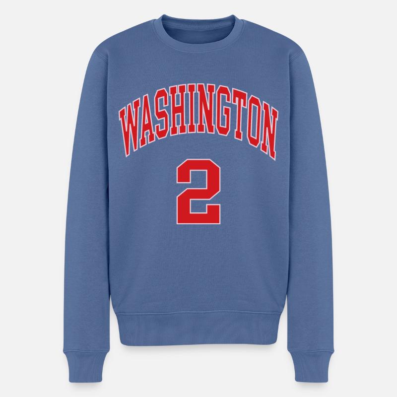 Washington 2 - Männer Premium Bio Pullover - Taubenblau