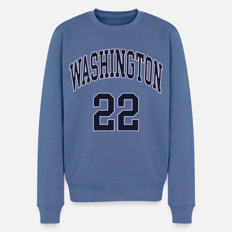 Washington 22 - Pull Premium bio Homme - bleu pigeon