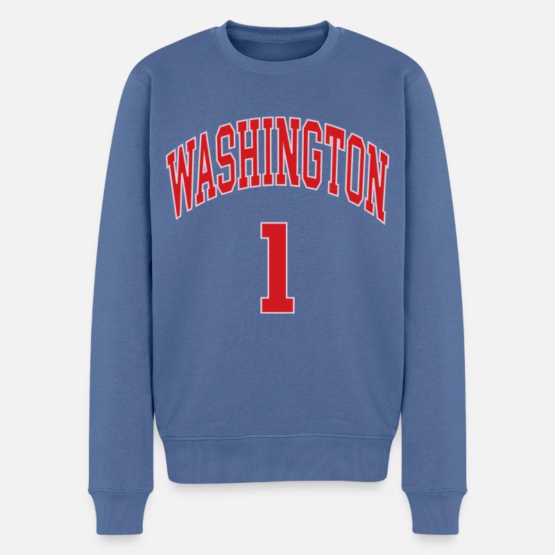 Washington 1 - Pull Premium bio Homme - bleu pigeon