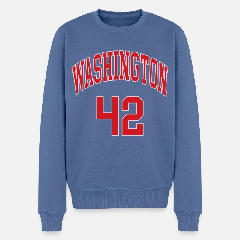 Washington 42 - Pull Premium bio Homme - bleu pigeon