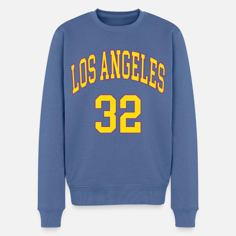 Los Angeles 32 - Pull Premium bio Homme - bleu pigeon