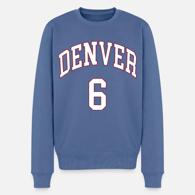 Denver 6 - Männer Premium Bio Pullover - Taubenblau