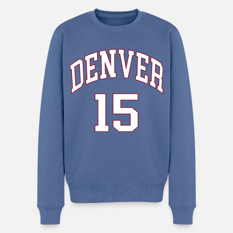 Denver 15 - Männer Premium Bio Pullover - Taubenblau