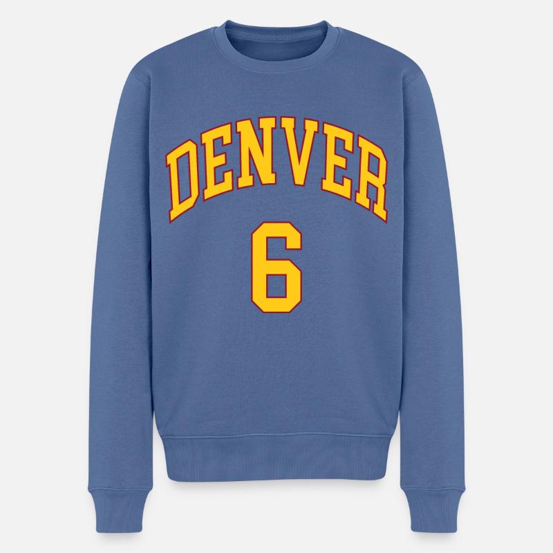 Denver 6 - Männer Premium Bio Pullover - Taubenblau