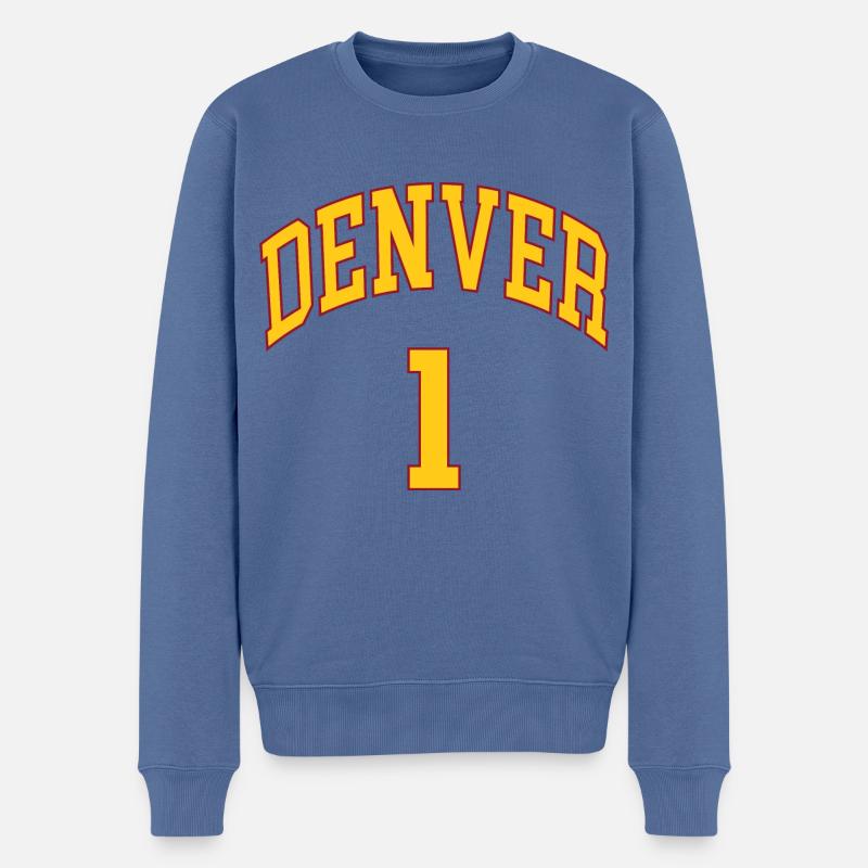 Denver 1 - Männer Premium Bio Pullover - Taubenblau