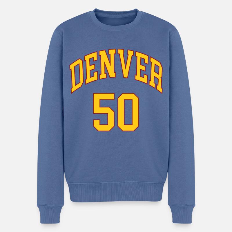 Denver 50 - Männer Premium Bio Pullover - Taubenblau
