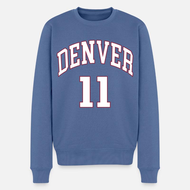 Denver 11 - Männer Premium Bio Pullover - Taubenblau