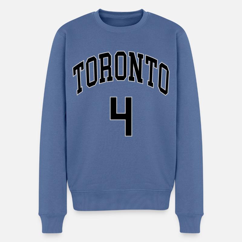 Toronto 4 - Männer Premium Bio Pullover - Taubenblau
