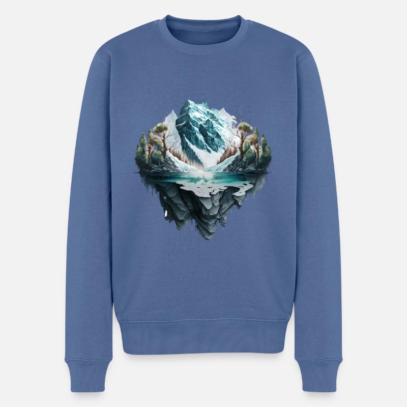 Logo der Natur - Männer Premium Bio Pullover - Taubenblau