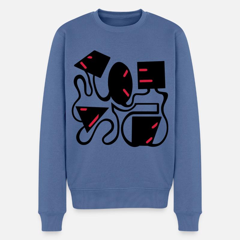 Visage — Forme — Caractère — Tempérament - Pull Premium bio Homme - bleu pigeon