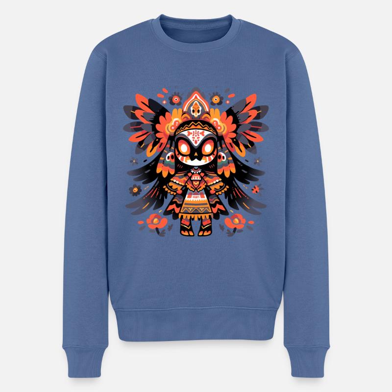 Indigènes mexicains - Pull Premium bio Homme - bleu pigeon