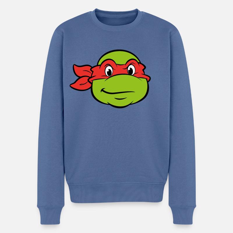 Teenage Mutant Ninja Turtles Raphael Kostüm - Männer Premium Bio Pullover - Taubenblau