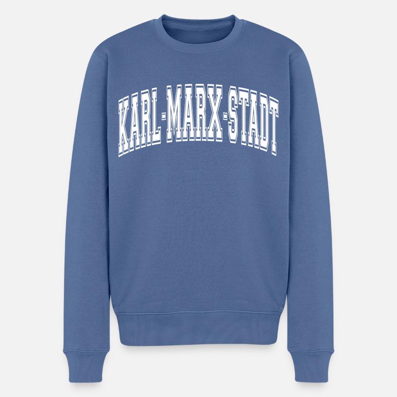 Karl-Marx-Stadt - Männer Premium Bio Pullover - Taubenblau