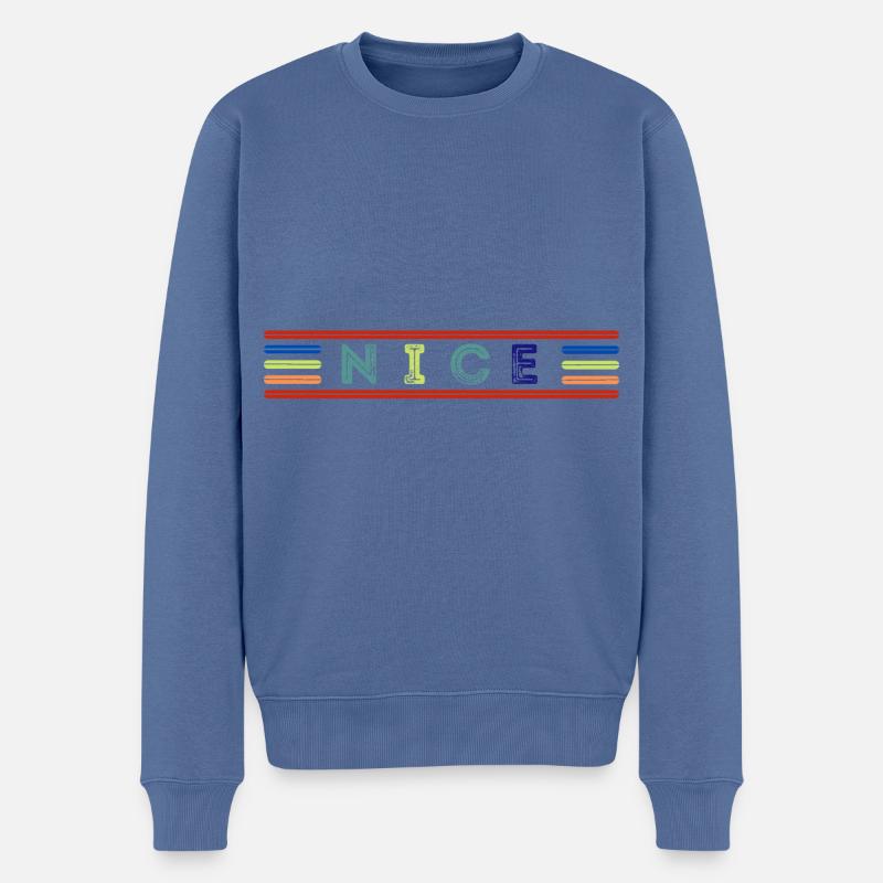Nice - Pull Premium bio Homme - bleu pigeon