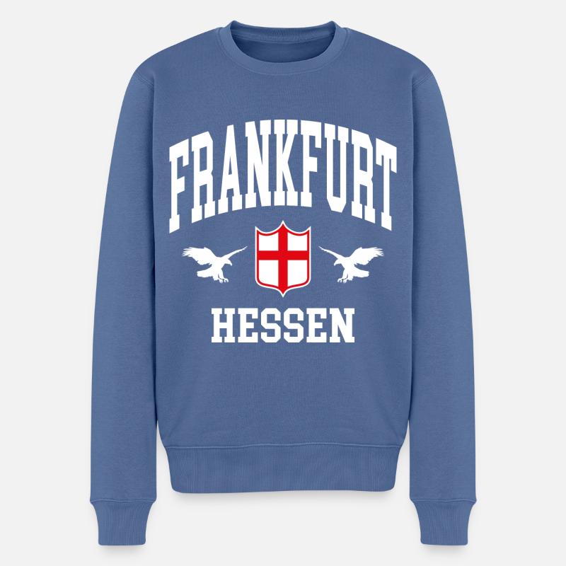 Francfort - Pull Premium bio Homme - bleu pigeon