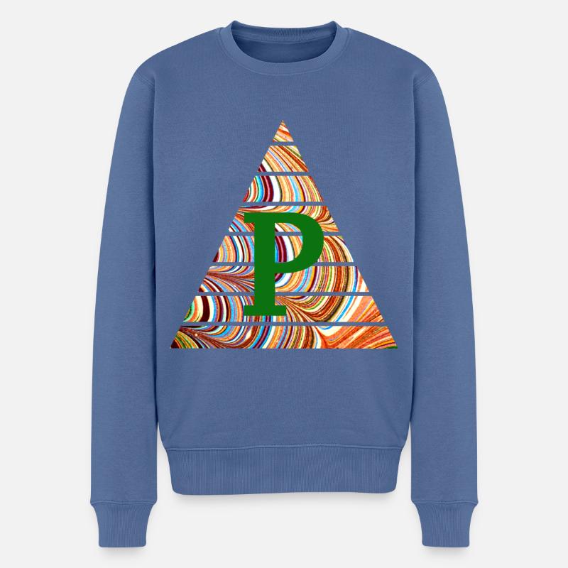 Triangle E 56 P - Men's Premium Organic Jumper - stone blue