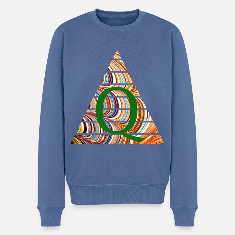 Dreieck E 56 Q - Pull Premium bio Homme - bleu pigeon