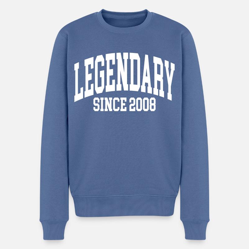 Legendary since 2008 - Männer Premium Bio Pullover - Taubenblau