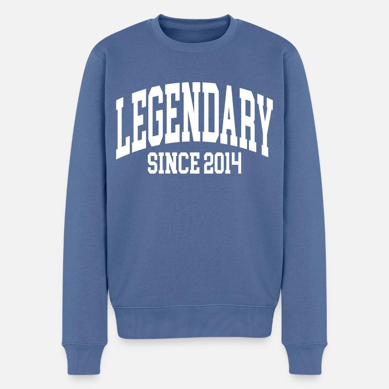 Legendary since 2014 - Männer Premium Bio Pullover - Taubenblau