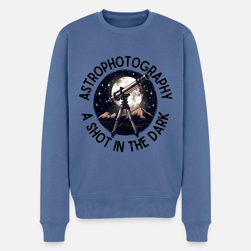 Astrofotografie Teleskop - Männer Premium Bio Pullover - Taubenblau