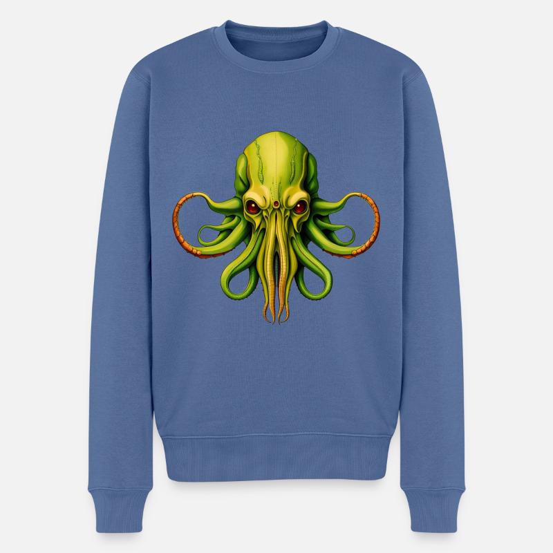 Cthulhu - Männer Premium Bio Pullover - Taubenblau