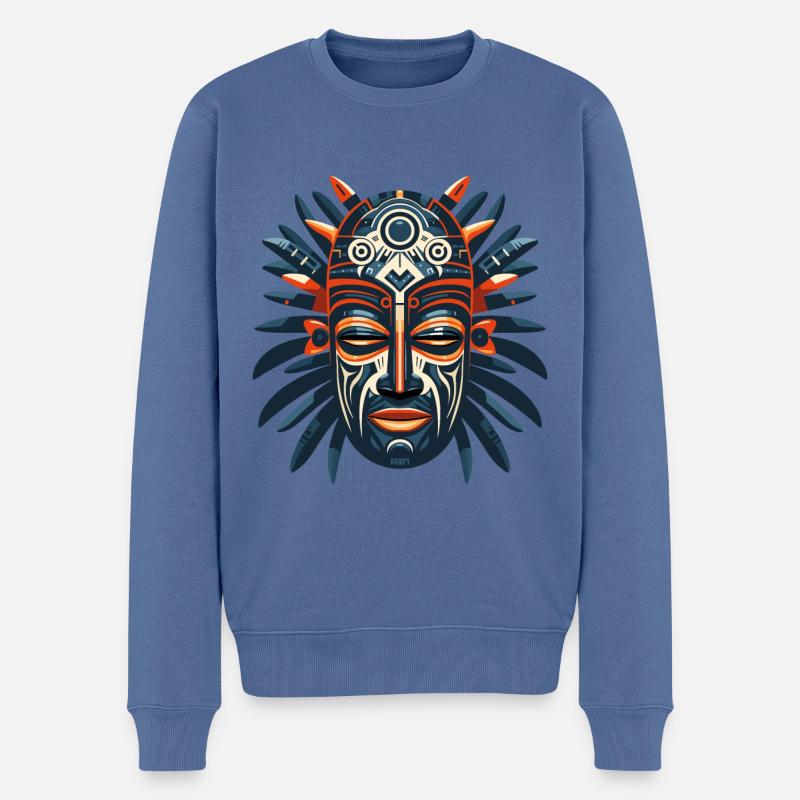 Chef de pow-wow - Pull Premium bio Homme - bleu pigeon