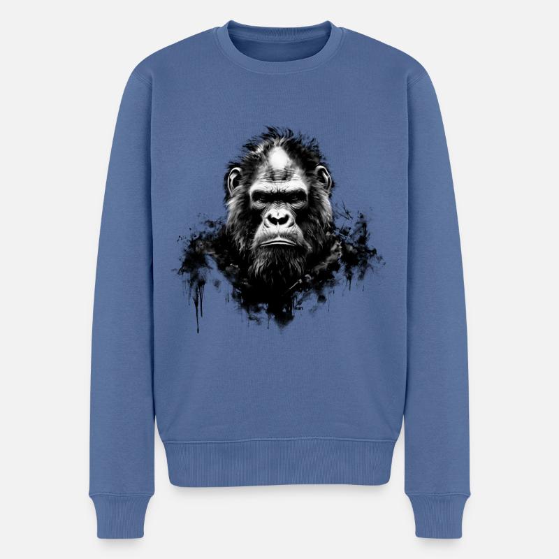 Silverback - Pull Premium bio Homme - bleu pigeon