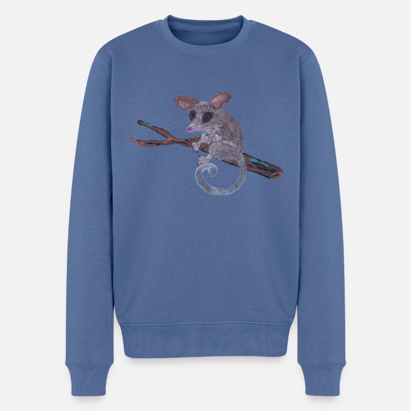 Le jacquier timide - Pull Premium bio Homme - bleu pigeon