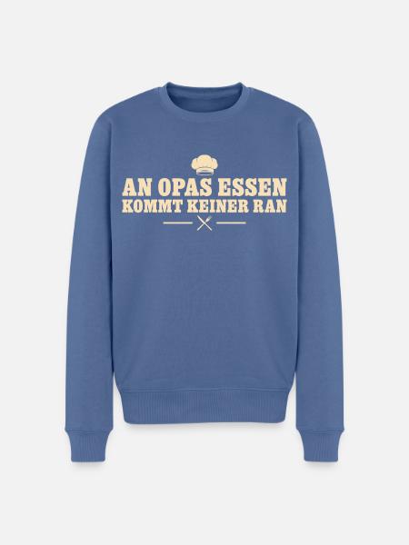 An Opas Essen kommt keiner ran - Männer Premium Bio Pullover - Taubenblau