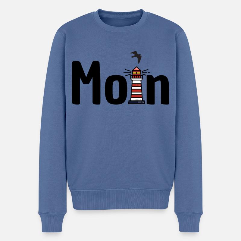 Phare de Moin Seagull - Pull Premium bio Homme - bleu pigeon