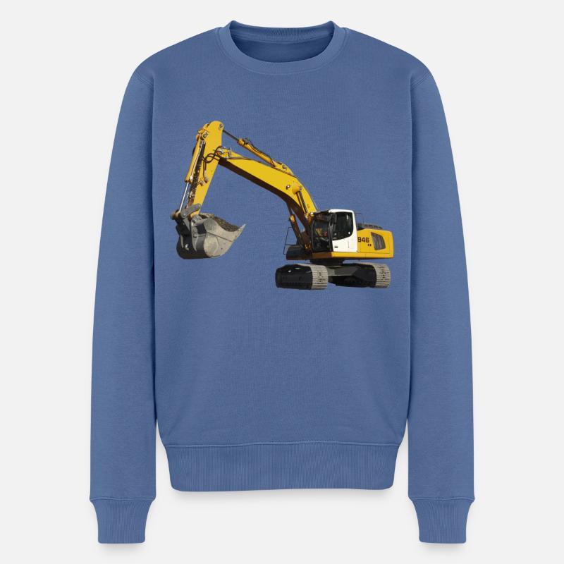 Bagger - Männer Premium Bio Pullover - Taubenblau