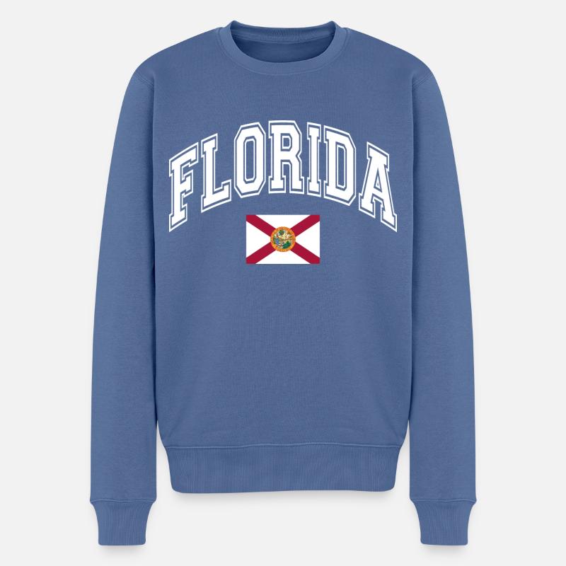 Floride - Pull Premium bio Homme - bleu pigeon