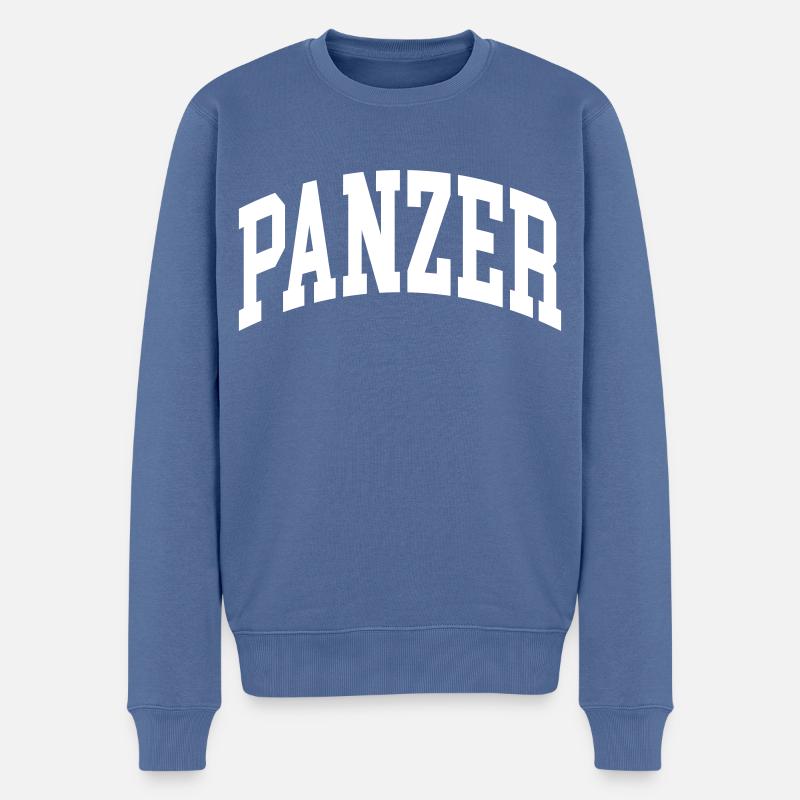 Panzer - Männer Premium Bio Pullover - Taubenblau