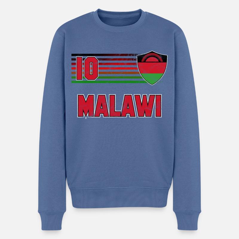 Malawi Fußball Mannschaft - Männer Premium Bio Pullover - Taubenblau