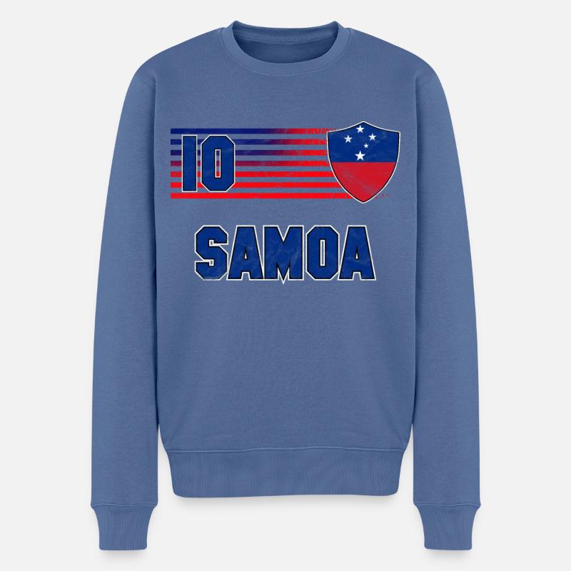 Samoa Fußball Mannschaft - Männer Premium Bio Pullover - Taubenblau