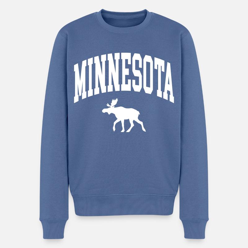 Minnesota - Männer Premium Bio Pullover - Taubenblau