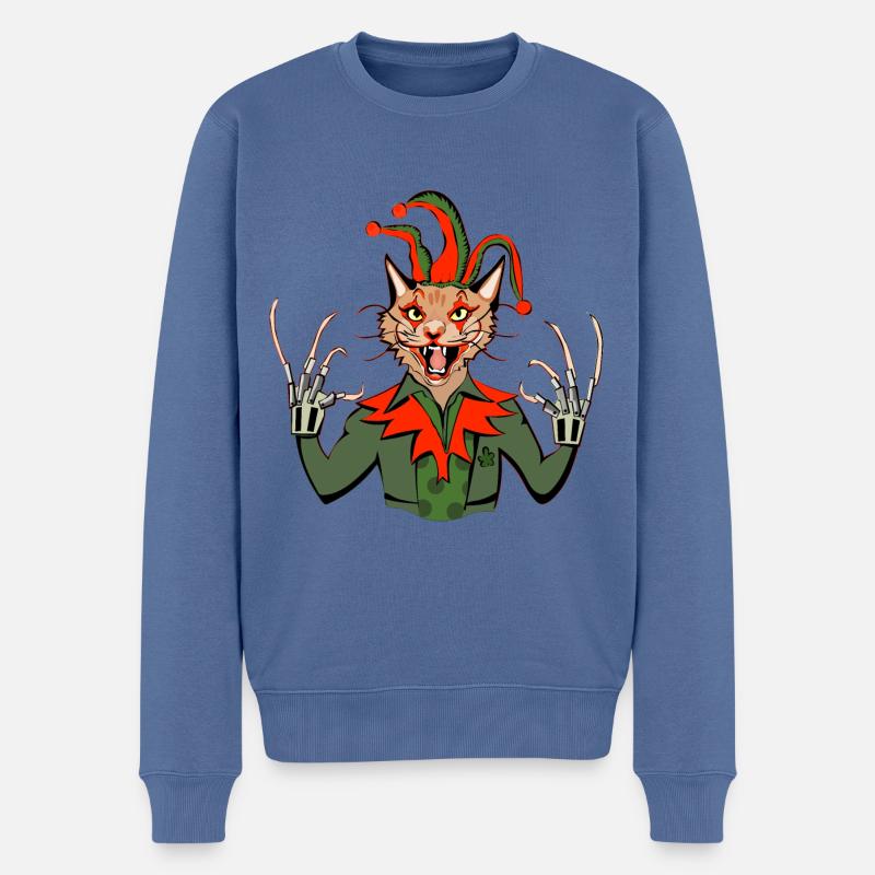 Platzhalter-Chat - Männer Premium Bio Pullover - Taubenblau