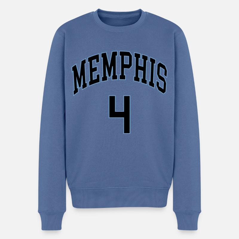 Memphis 4 - Pull Premium bio Homme - bleu pigeon