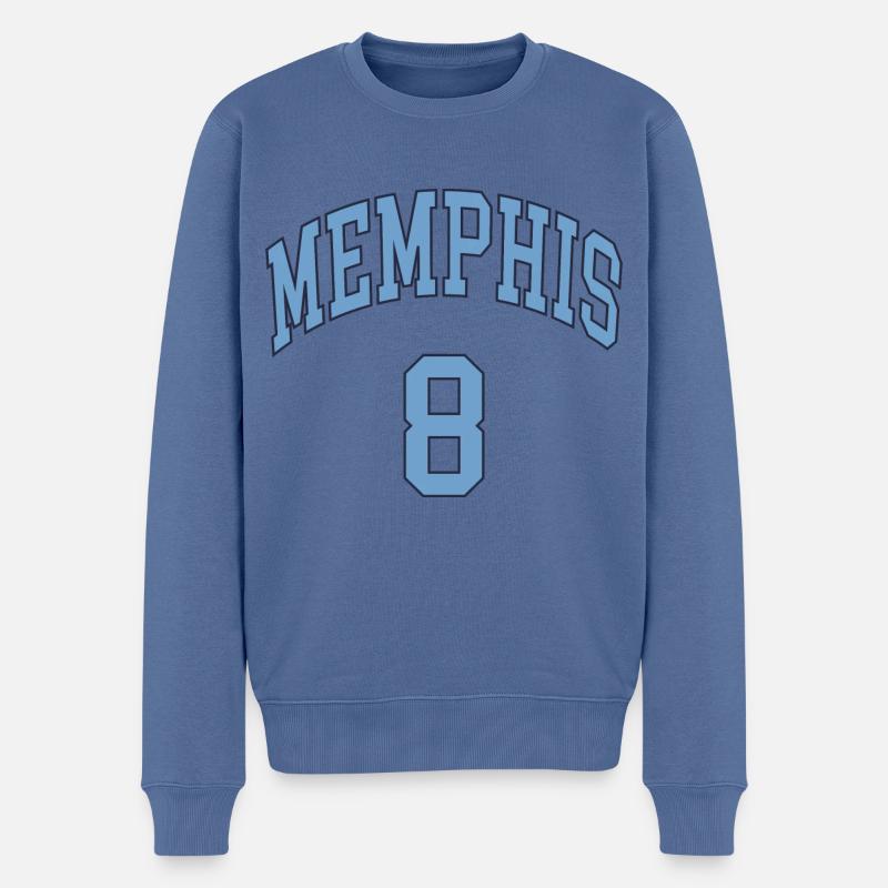 Memphis 8 - Pull Premium bio Homme - bleu pigeon