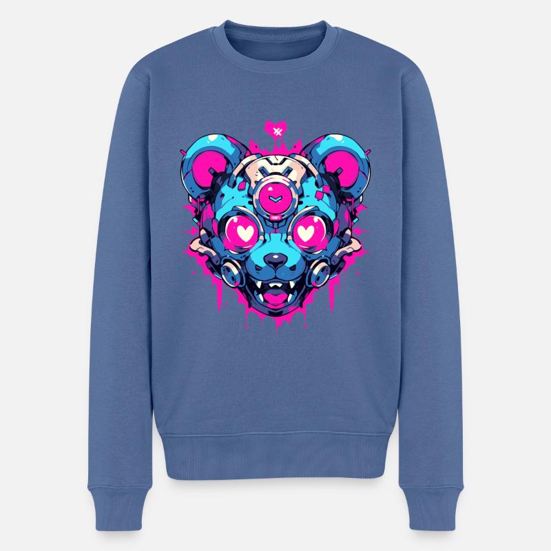 Teddynator - Männer Premium Bio Pullover - Taubenblau